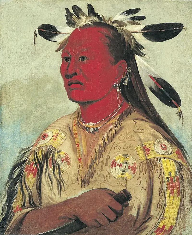 Stán-au-pat, Bloody Hand, Häuptling des Stammes von George Catlin