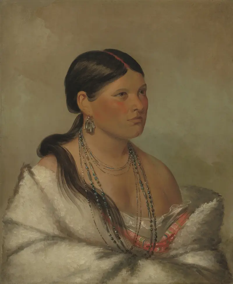 The Female Eagle – Shawano av George Catlin