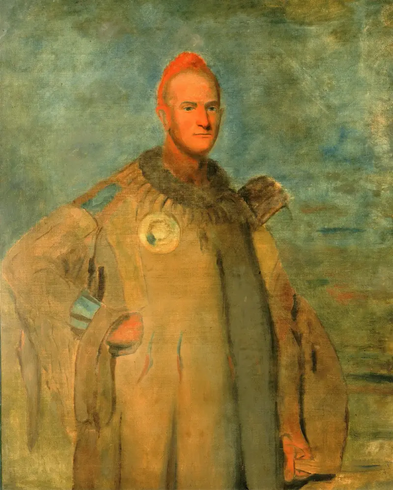 Theodore Burr Catlin i indisk dräkt av George Catlin