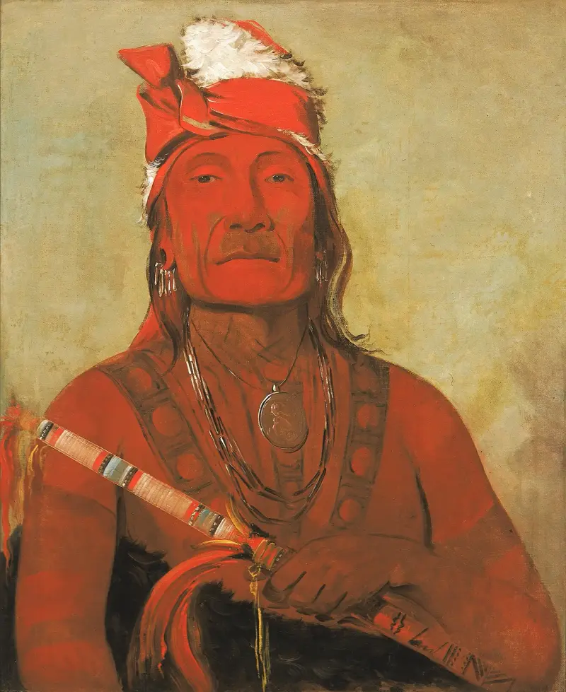 Toh-Kí-E-To, Stone With Horns, a Chief av George Catlin