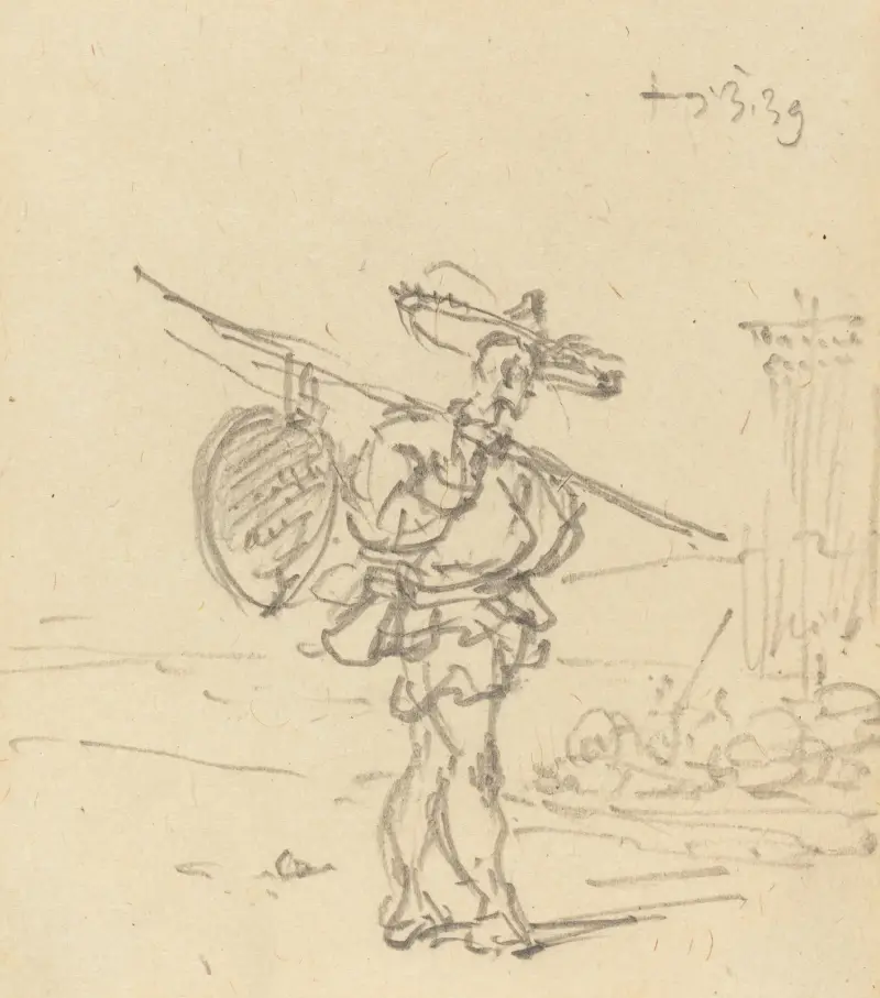 Ein chinesischer Bauer von George Chinnery