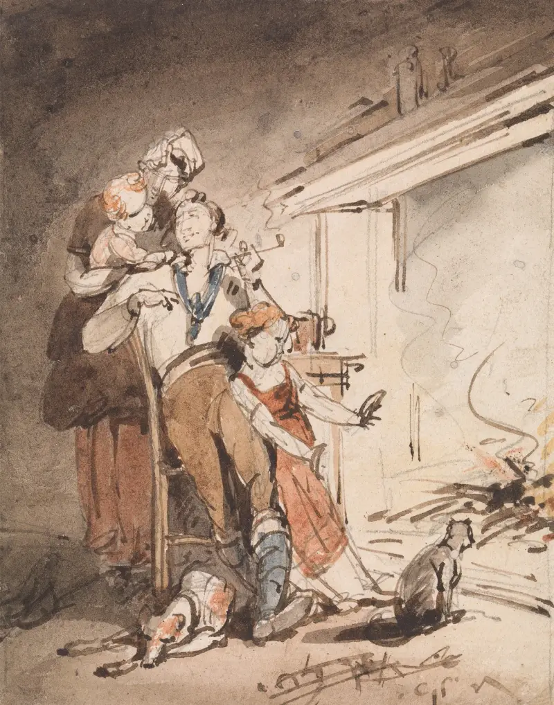 A Sailor and His Family av George Chinnery