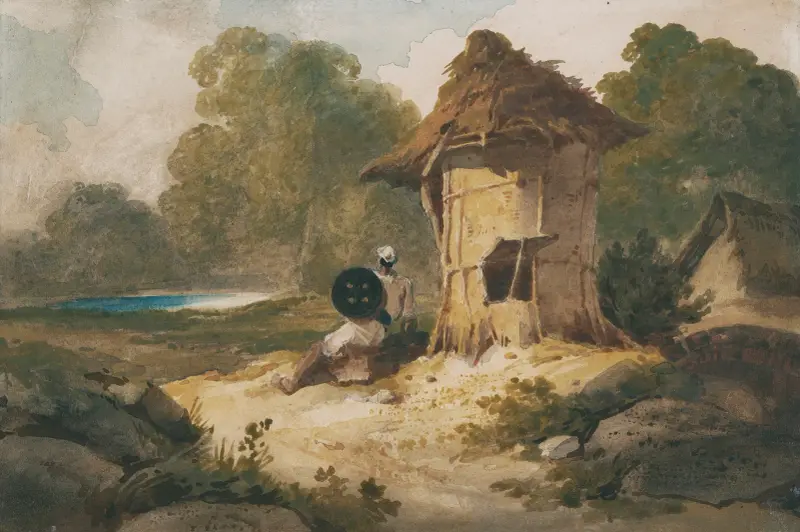 En vakt på en utkiksplats, Bengal av George Chinnery