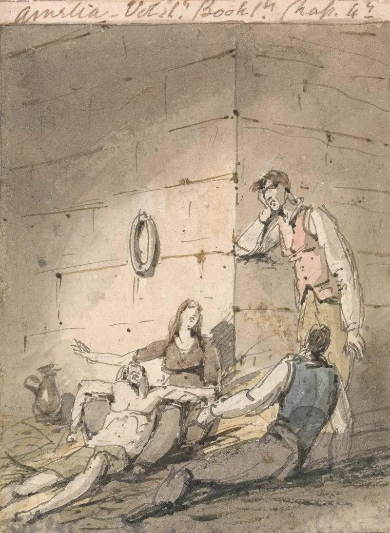 Ilustracja do "Amelii" Fieldinga, George Chinnery