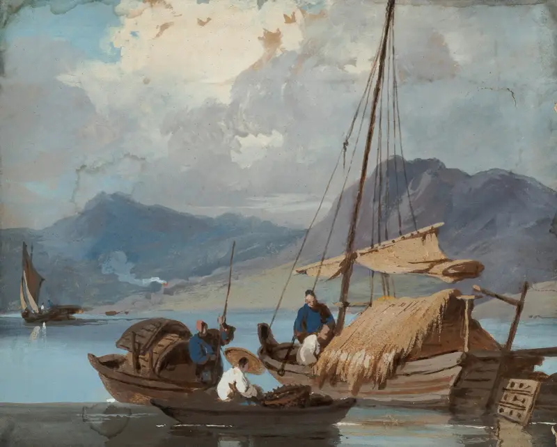 Tanka boat off Macao av George Chinnery