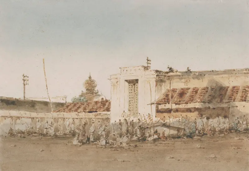 Wejście do „pagody Honorable East India Company”, Madras, George Chinnery