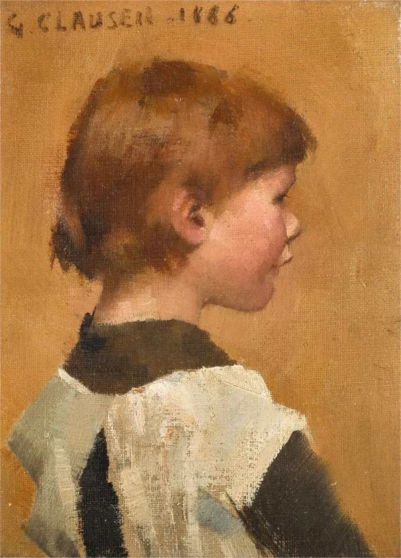 Der Kopf eines Mädchens von Sir George Clausen