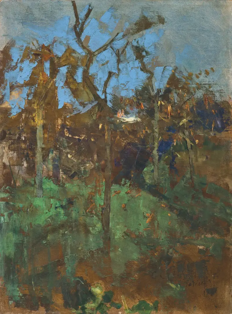 Jesienny pejzaż; Drzewa, Sir George Clausen