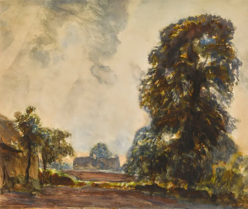 Krajina se stromy (Bouře, údolí Vale of Clwyd), Sir George Clausen