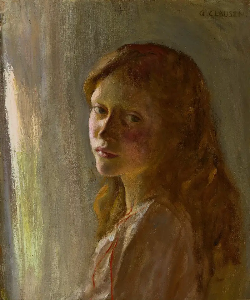Porträtt av en flicka – nr 1 av Sir George Clausen