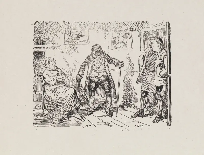 Illustrations for The Universal songster Pl.01 av George Cruikshank