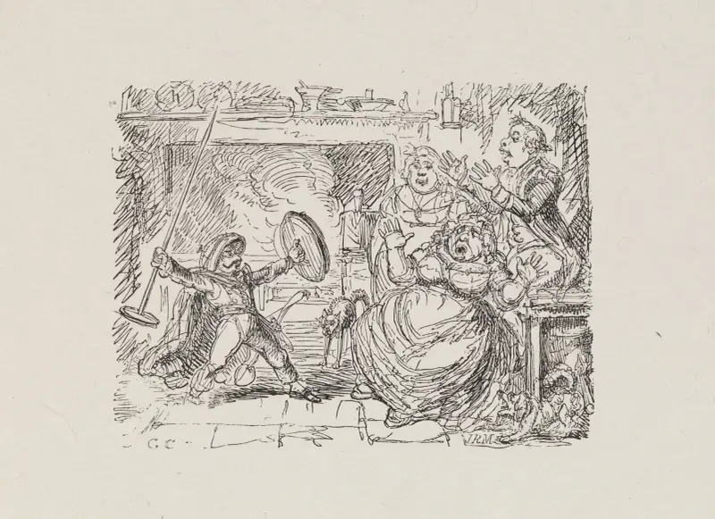 Illustrations for The Universal songster Pl.02 av George Cruikshank