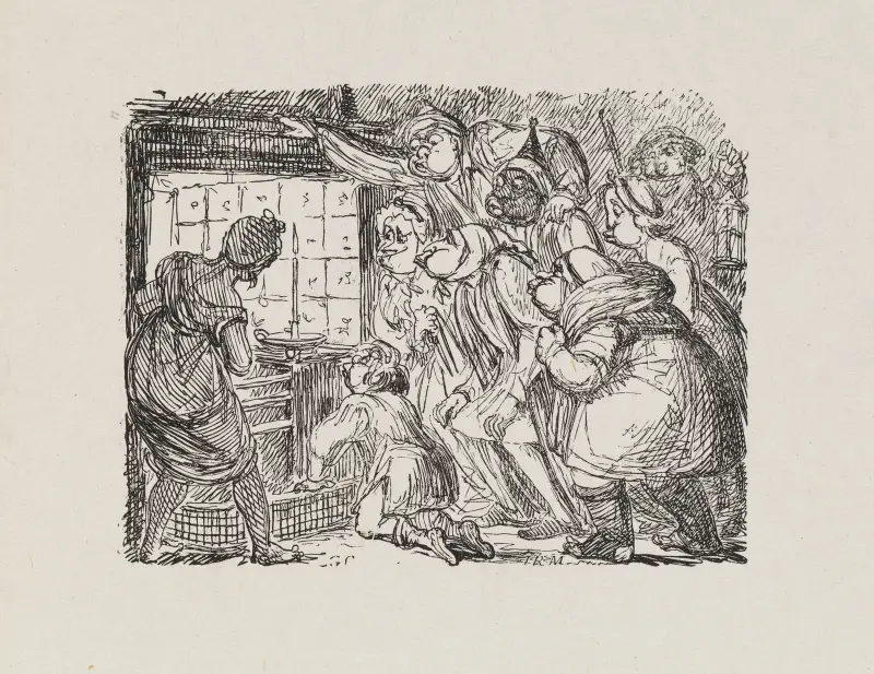Illustrations for The Universal songster Pl.04 av George Cruikshank