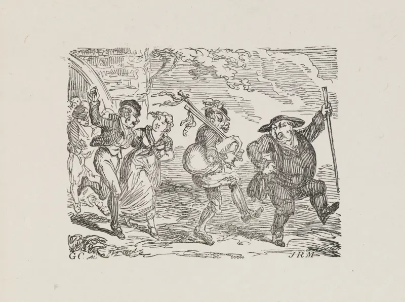 Illustrations for The Universal songster Pl.05 av George Cruikshank
