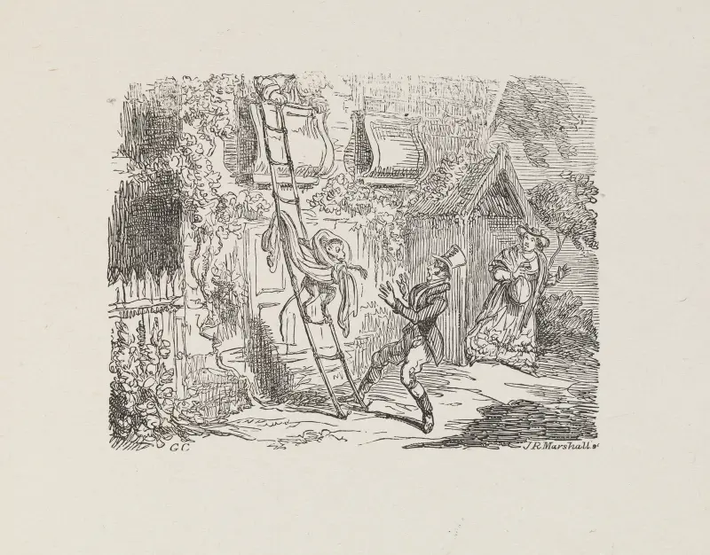 Illustrations for The Universal songster Pl.07 av George Cruikshank