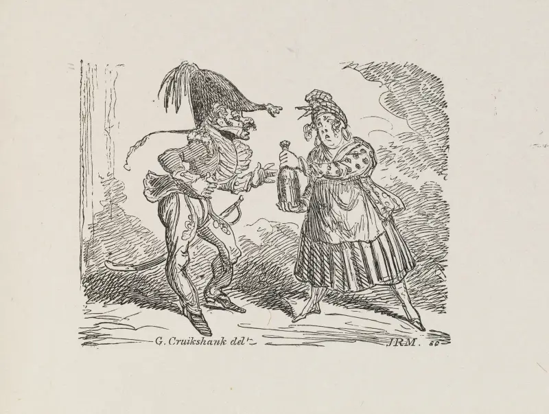 Illustrations for The Universal songster Pl.10 av George Cruikshank