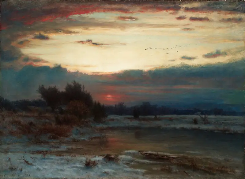 Zimní obloha, George Inness