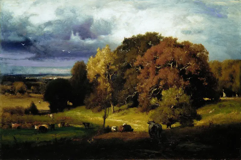 Podzimní duby, George Inness