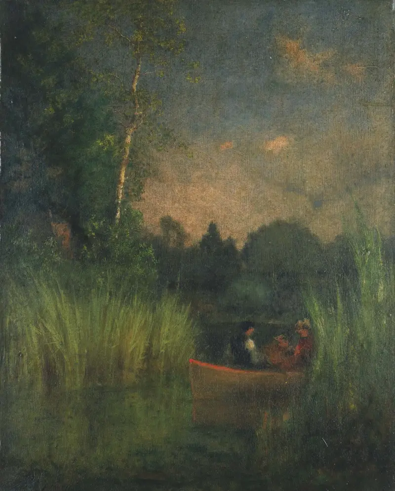 Skymning i vassen (Alexandria Bay) av George Inness