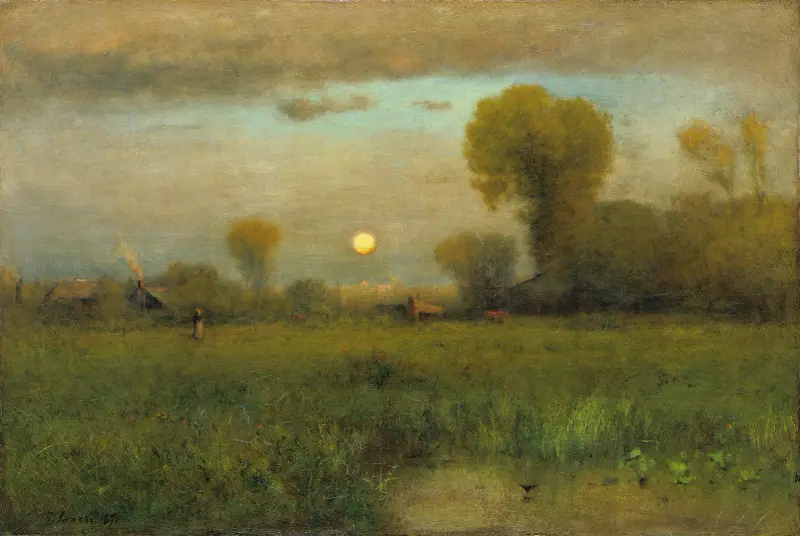 Skördemåne av George Inness