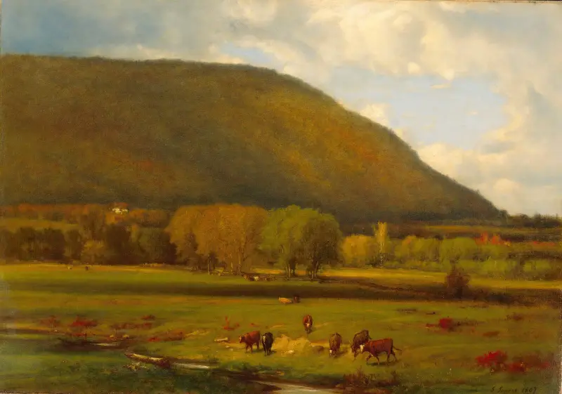 Hudson River Valley av George Inness