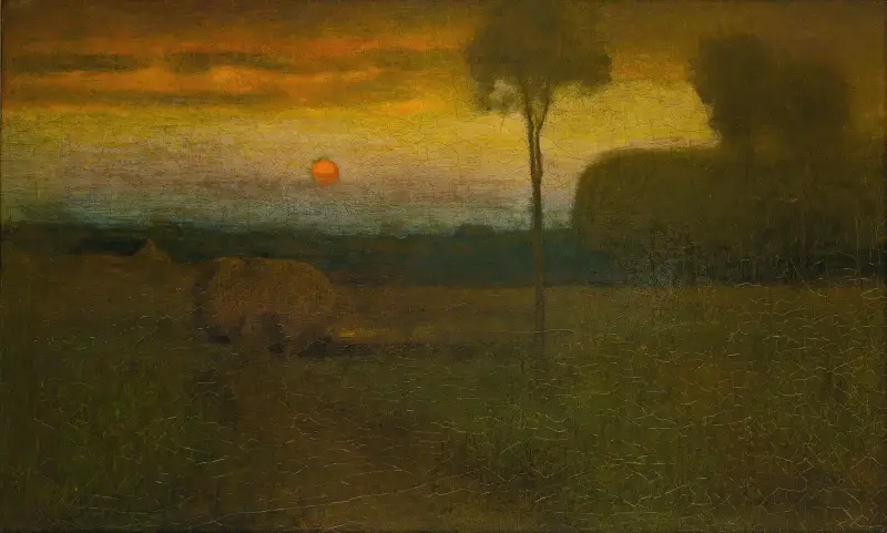 Landskap (Kvällslandskap) av George Inness