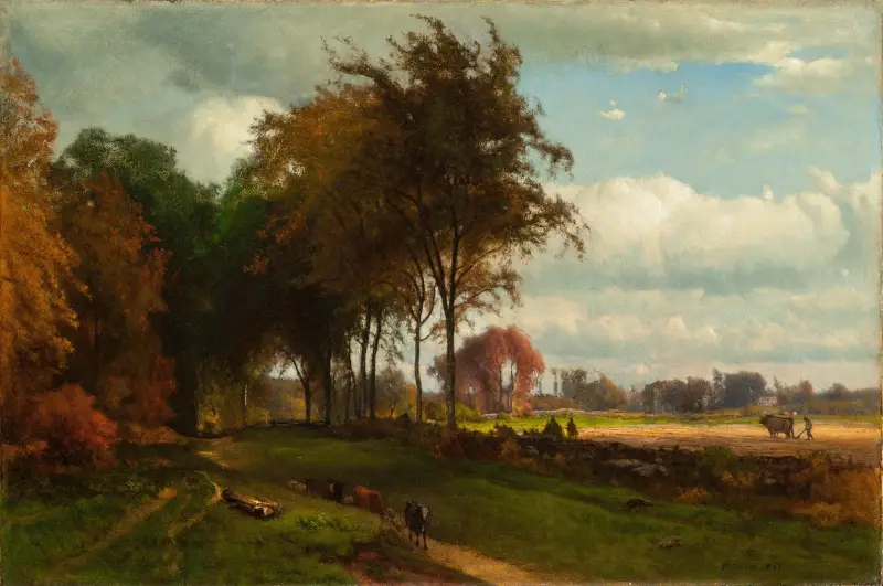 Landschaft mit Vieh von George Inness