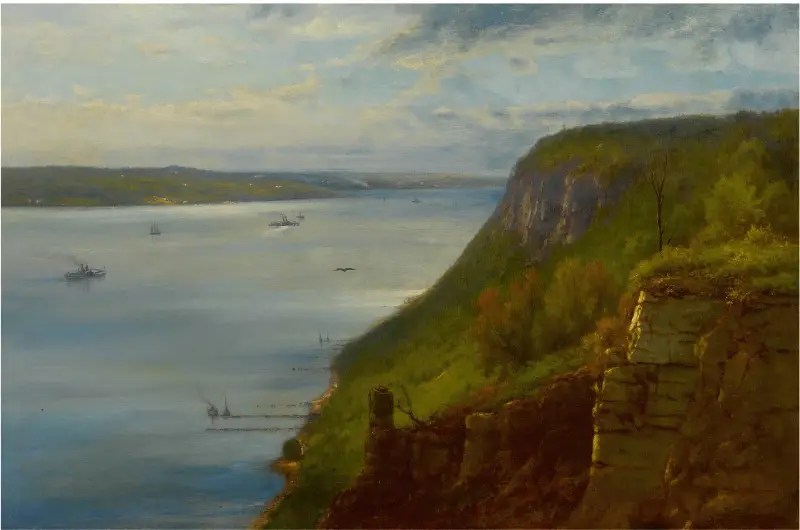 Palisades on the Hudson av George Inness