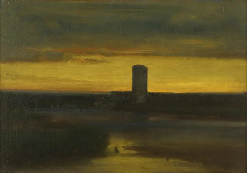 Efterglöden, Italien av George Inness