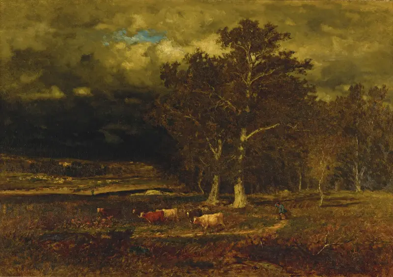 Det annalkande ovädret av George Inness