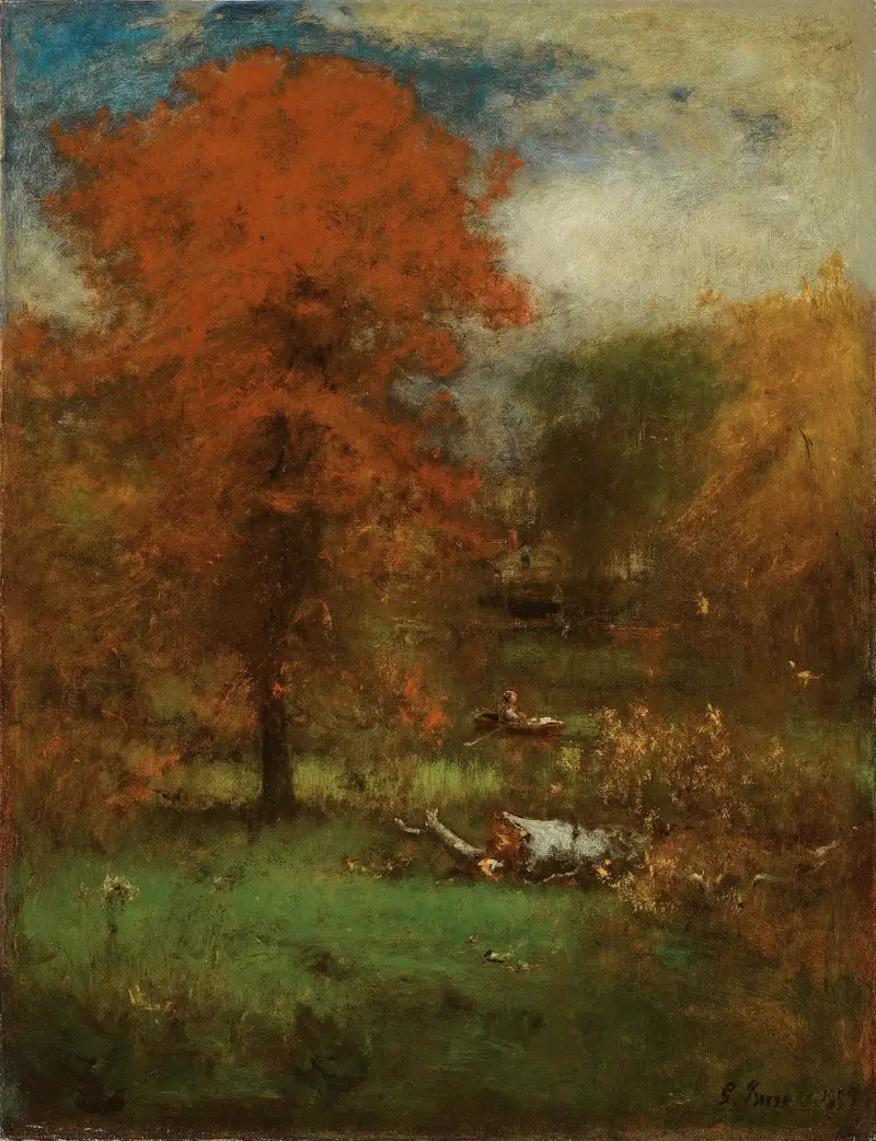 Kvarnen vid dammen av George Inness