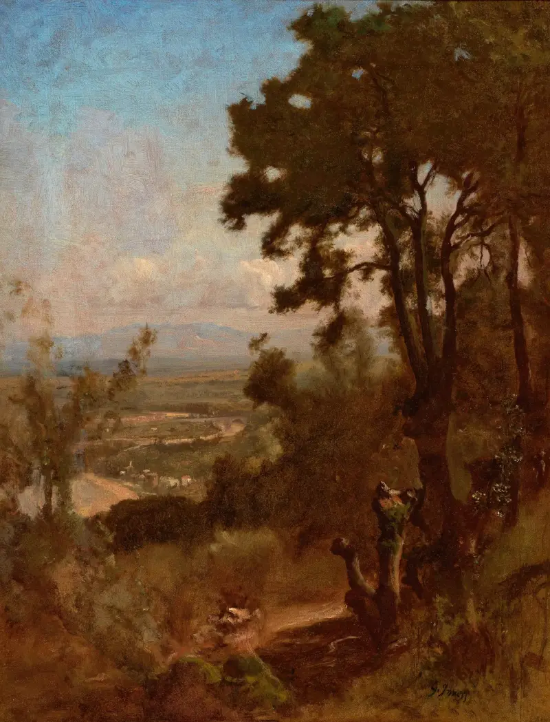 Dal nära Perugia av George Inness