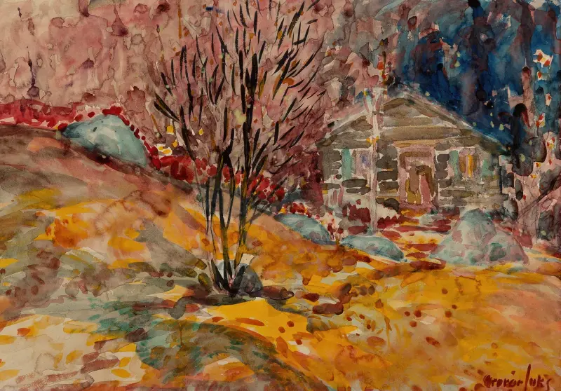 Höstlandskap av George Luks