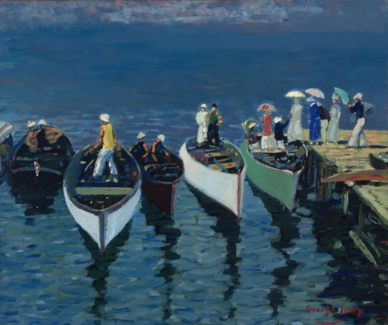Holiday on the Hudson av George Luks