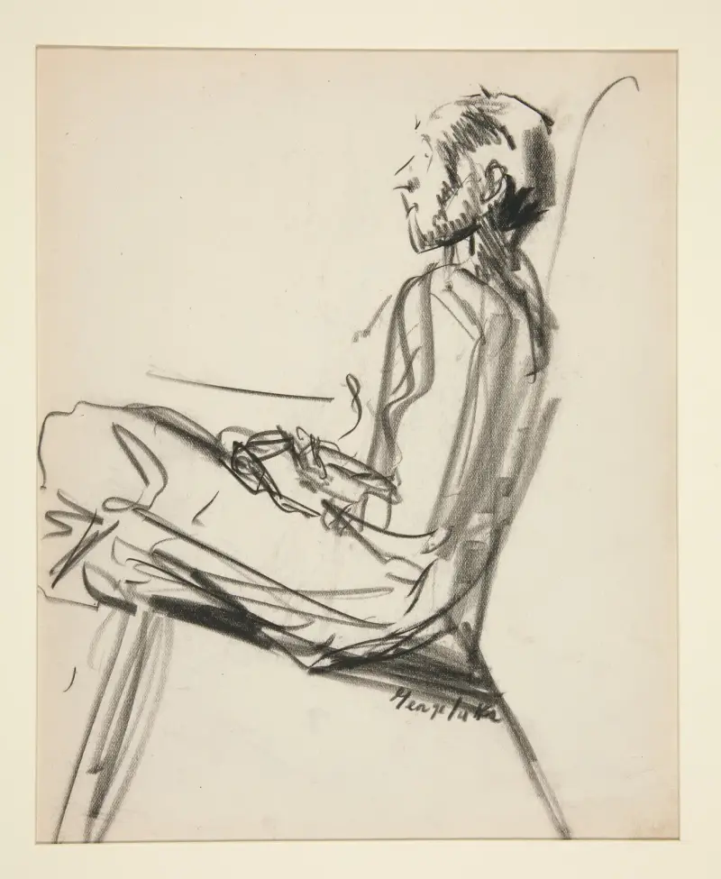Sitzender Mann von George Luks