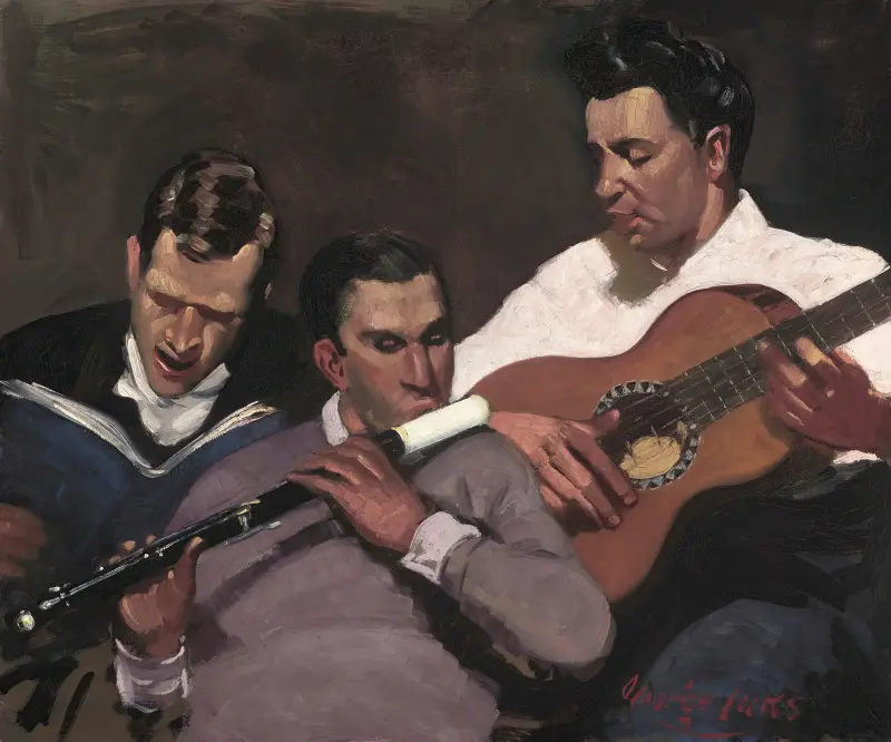 Three Top Sergeants von George Luks