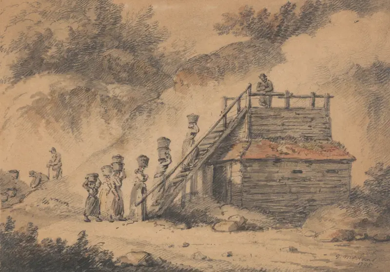 A Hop Kiln av George Morland