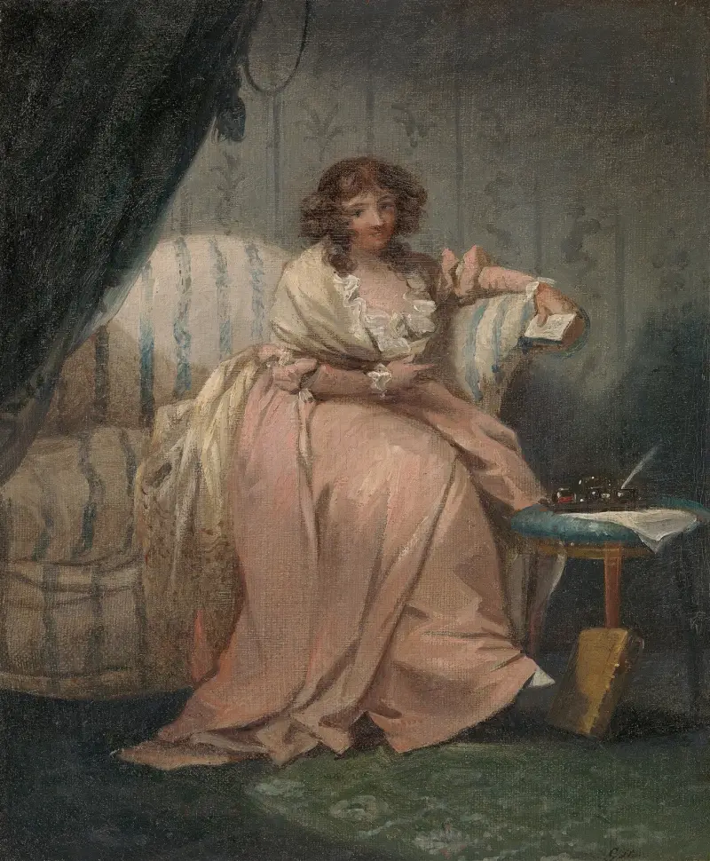 En kvinna vid namn Anne, konstnärens hustru av George Morland