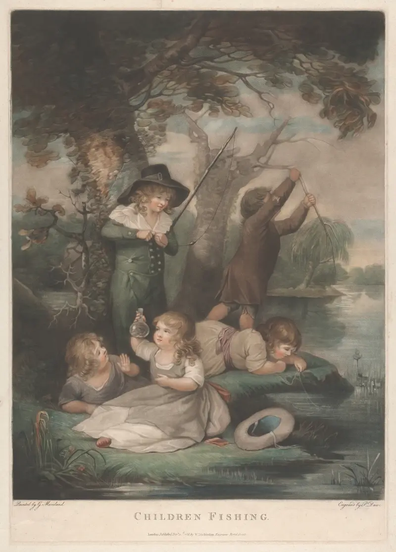 Barn som fiskar av George Morland
