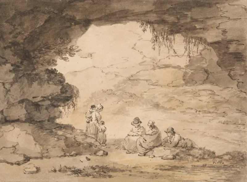 Bönder i en grotta av George Morland
