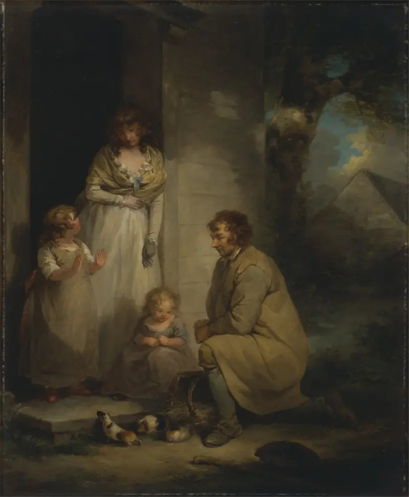 Sprzedaż świnek morskich, George Morland