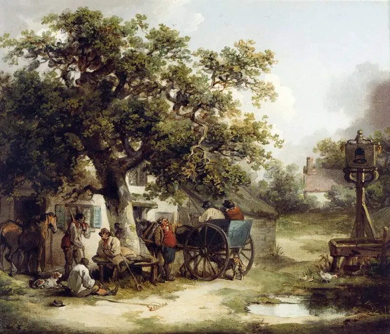 The Bell Inn, Kilburn av George Morland