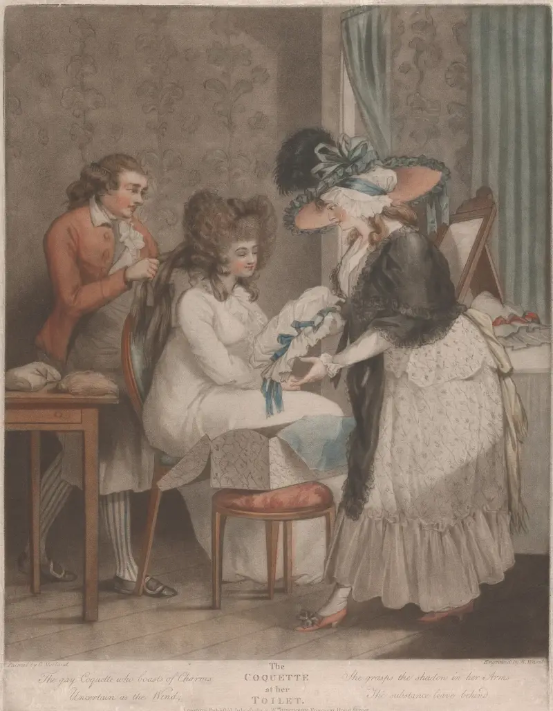 Koketten vid sin toalett av George Morland