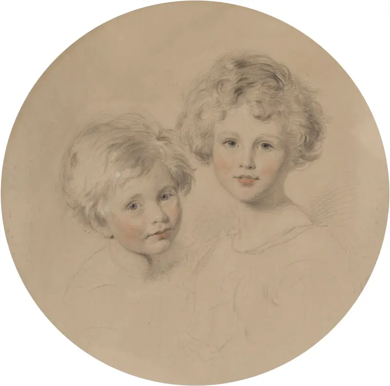 Portrait of Henry and Philip Fletcher av George Richmond