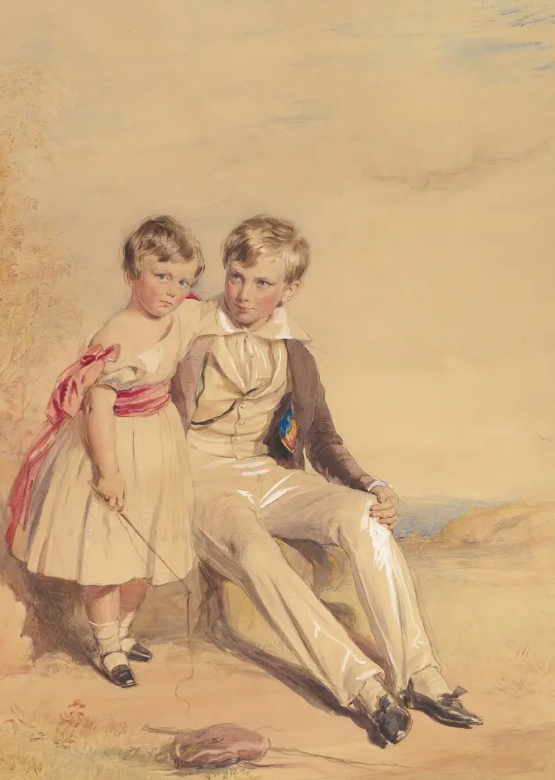 Porträtt av två barn av George Richmond