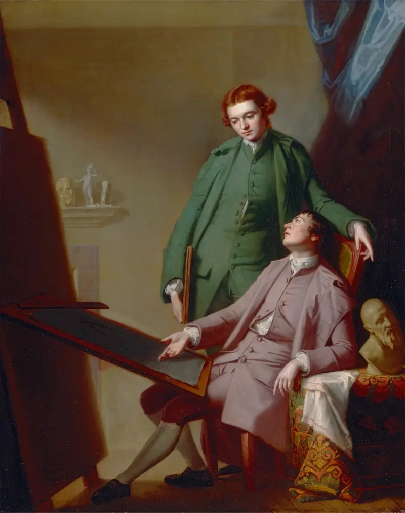 A Conversation (The Artist’s Brothers Peter and James Romney) von George Romney