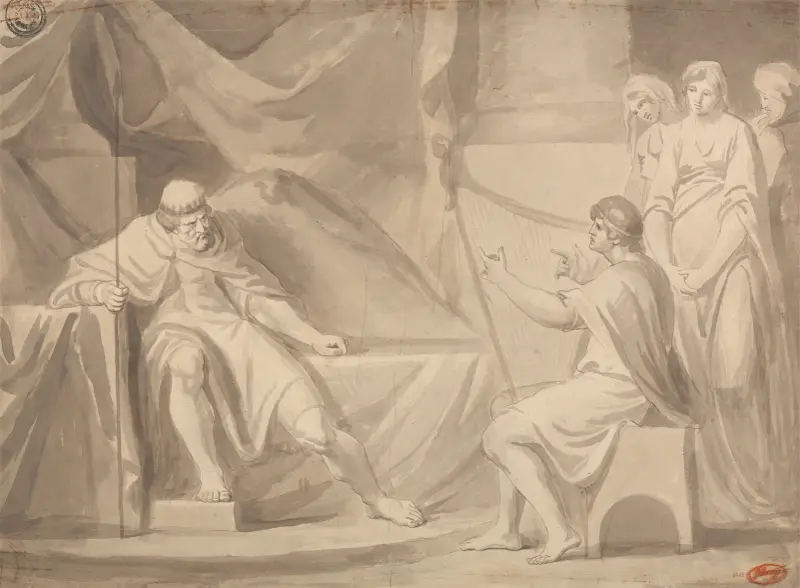 David before Saul von George Romney
