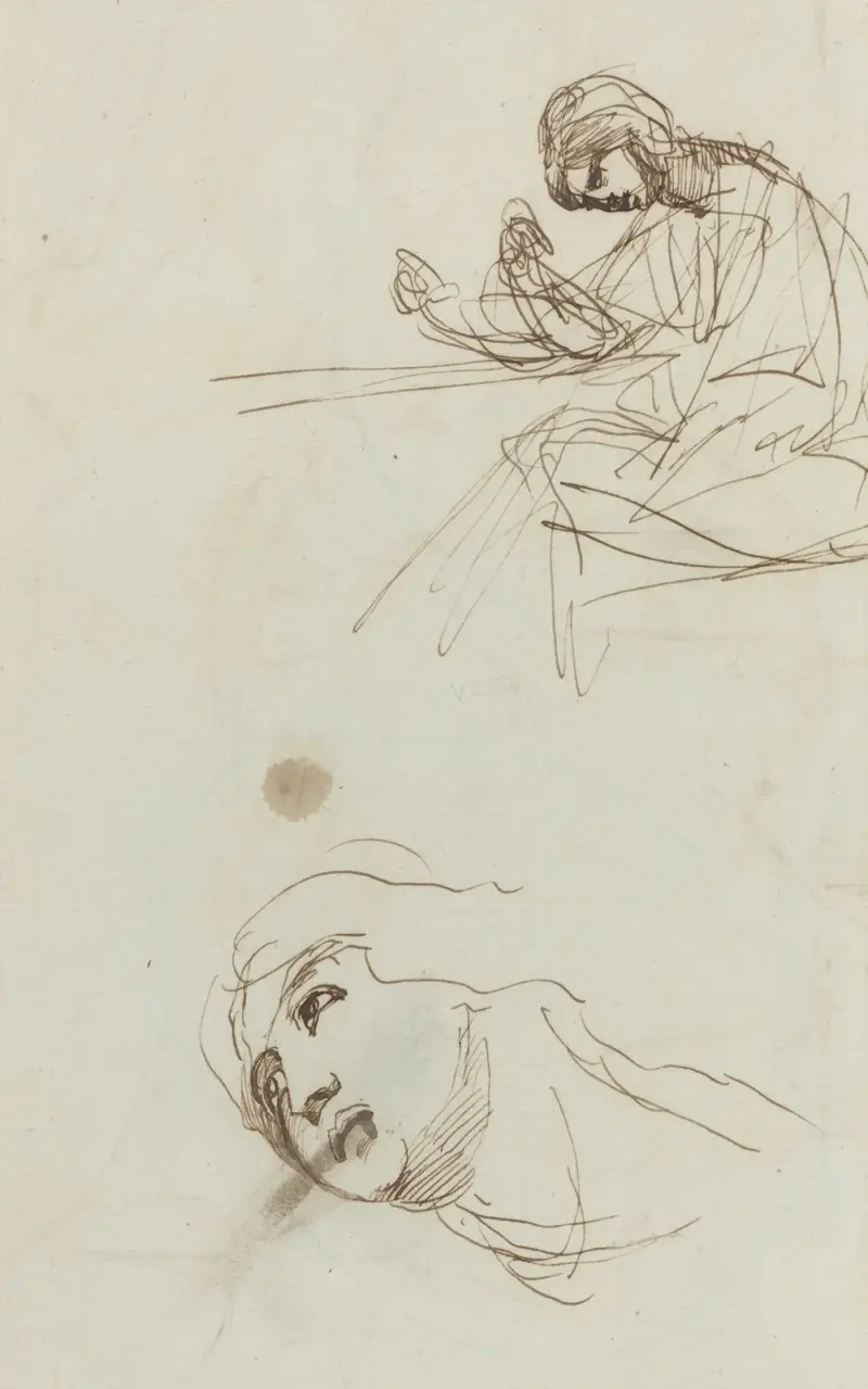 Figurstudier (baksida) av George Romney