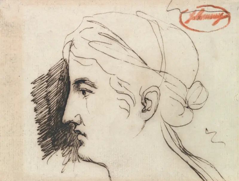 Kvinnohuvud av George Romney