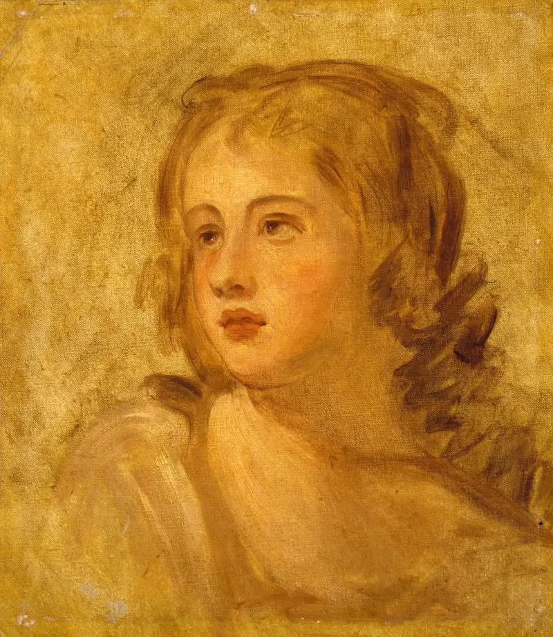 Kvinnohuvud av George Romney
